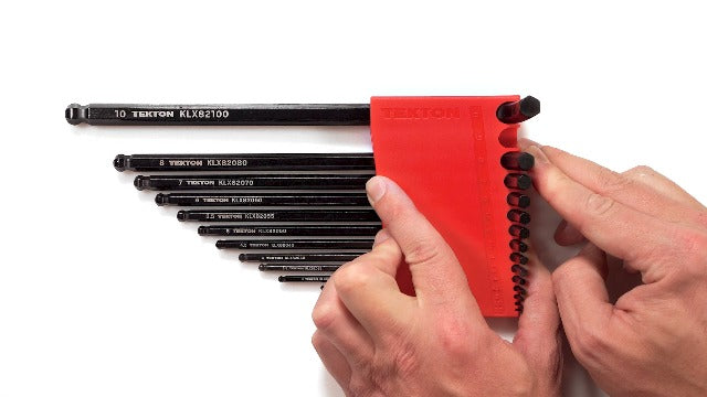 TEKTON Ball End Hex Key Set, 28-Piece | KLX91301 28-Piece (0.050-3/8 in., 1.3-10 mm)