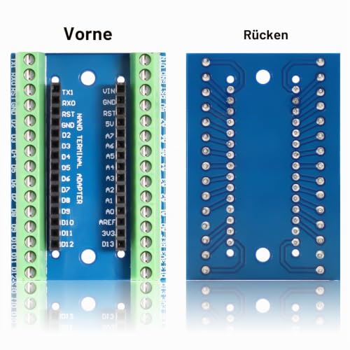 Nano Expansion Board Binghe 2 Pieces Nano Shield, Nano Holder, Nano IO Shield V1.O Simple Expansion Board with Screw Terminals Compatible with Arduino