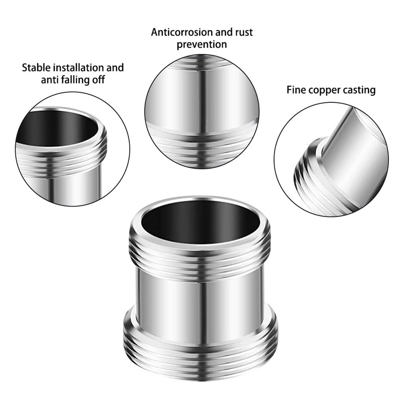 Tap Adapter M22 to M24 - Thread Adapter for Male Thread M22 and M24, Ideal for Aerators and Sinks M22M24