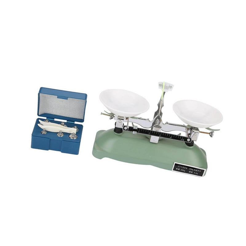 Fafeicy Laboratory Scales 200 g Precision 0.2 g Mechanical Scales with Weights Tweezers for Chemistry Physics Experiments Laboratory Supplies Precision Measurement Analysis Scales