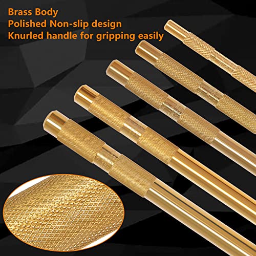 Brass Drift Punch Tool 5-Piece Set-1/4, 3/8", 1/2", 5/8", 3/4" Brass Drift 5-Piece Set (1/4", 3/8", 1/2", 5/8", 3/4")