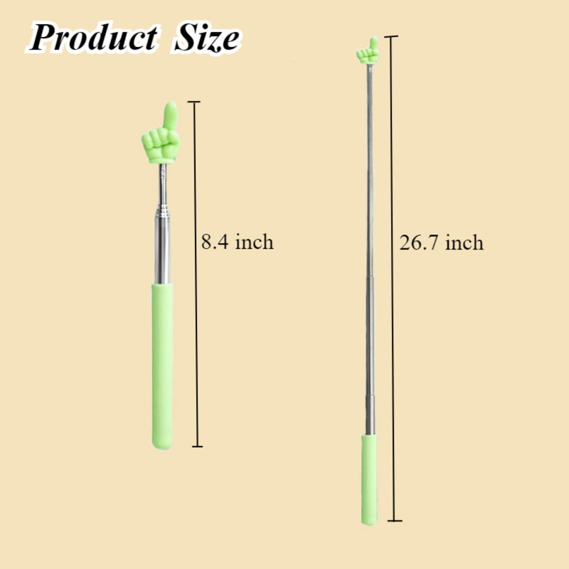 3 Pcs Teacher Pointer Stick, Scalable Finger Pointer Stick for Classroom, Essential Teaching Tools for Reading and Teaching. (Blue,Green,Pink) Blue,Green,Pink