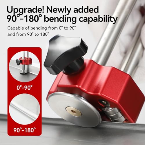 Sheet Metal Roller 1 Station Metal Bender， Metal Roofing Tools，Sheet Metal Fabrication，0-90° Bending Range，90-180°（0.5in）lightweight and highly portable，Small Sheet Metal Roller and Bending Tool.