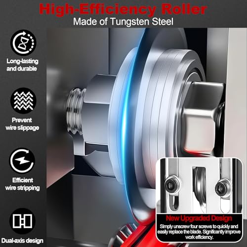 EXKRAEFT Manual Wire Stripping Machine Gauge Wire 0.06-1'' Single blade wire stripping machine