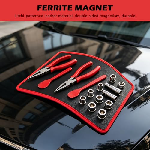 3‑Pack Magnetic Tool Mat Set, Flexible Magnet Mat Non‑Slip PVC