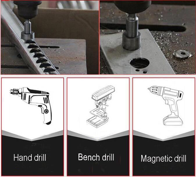 TOGU 1-1/10" (28mm) Heat Treated High Speed Steel Drill Bit Spiral Screw Thread Taps Countersink,5 Packs 28 mm 5