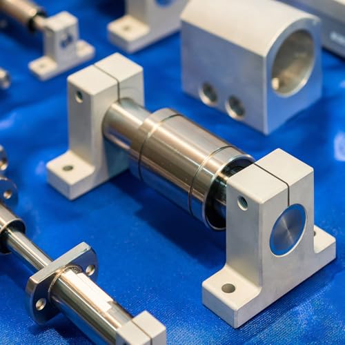 sourcing map 4Pcs LM10LUU Linear Bearing 10mm Bore 19mm OD 55mm Length Linear Ball Bearings Double Side Rubber Sealed Bearing Steel for CNC Machine 3D Printer Food Packaging Machine 4