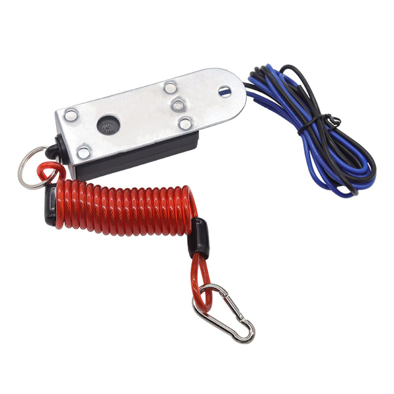 mxuteuk Trailer Breakaway Switch with 4FT Breakaway Coiled Cable,Including Electric Brake Switch for RV Towing Trailer M1-043-1.2m