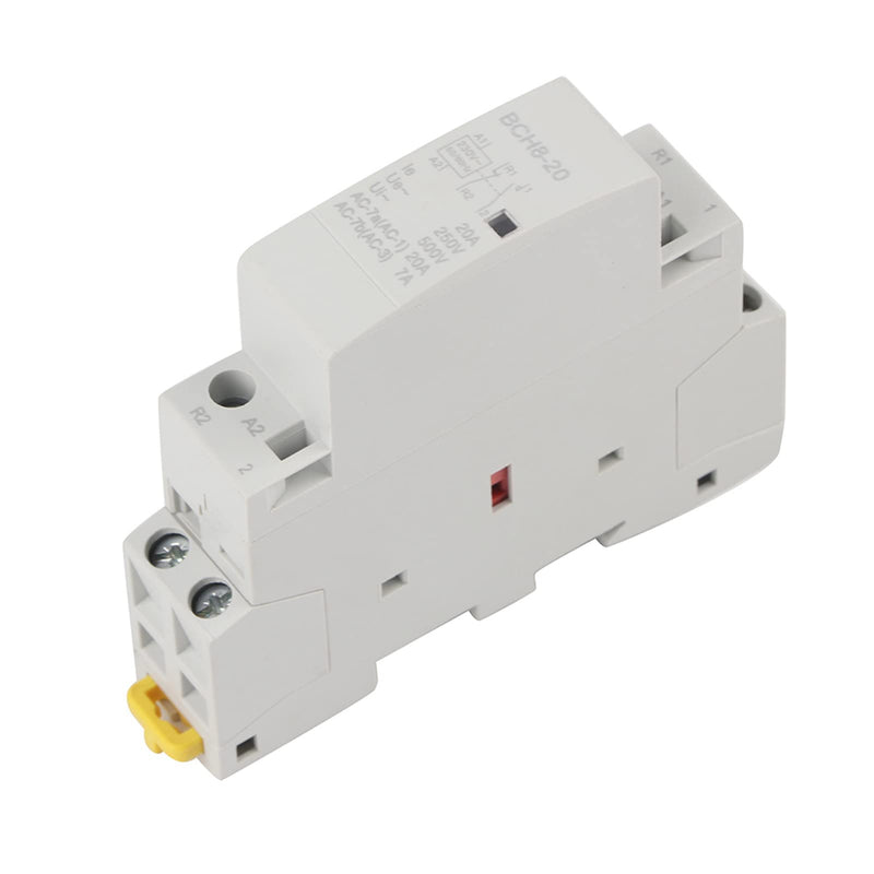 Household AC Contactor 2P 20A 24V 220V/230V 50/60Hz Household AC Contactor 2 Pin DIN Rail Mount 1NO 1NC (220V/230V) Mount 220V/230V