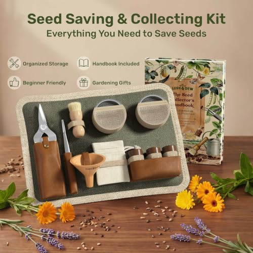 Lush&Dew Seed Saving Collecting Survival Kit, Garden Tools, Gardening Gifts Seed Saving & Collecting Kit