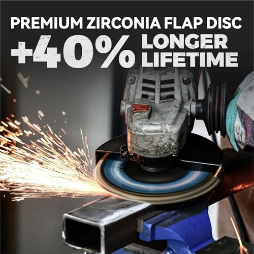 10 Pack 6" x 7/8" Zirconia Flap Discs, T29 Grinding Wheel, 80 Grit 80Grit-10Pack