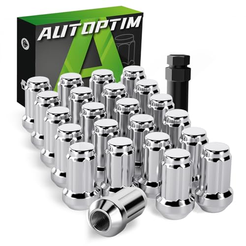 AUTOPTIM 1/2-20 23PCS 6 Spline Lug Nuts & 2 Piece 6 & 7 Spline Lug Nut Socket Key