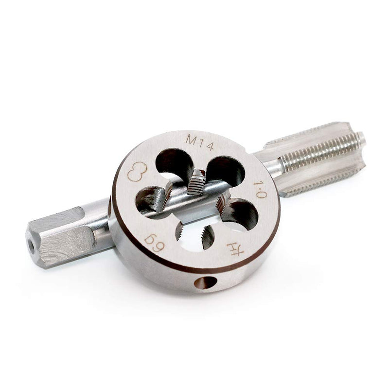 MonLiya NEW 14mm 14 x 1 Left Hand Tap and Die Set (M14 x 1mm)