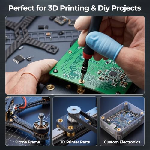 INCLY 720PCS Threaded Inserts M2 M2.5 M3 M4 M5 M6 for 3D Printing 720Pcs M2-M6