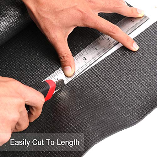 CASOMAN Professional Tool Box Liner and Drawer Liner 18inch (Wide) X 24feet (Long), Black & Grey, Easy Cut Non-Slip Foam Rubber Toolbox Drawer Liner Mat - Adjustable Thick Cabinet Liners