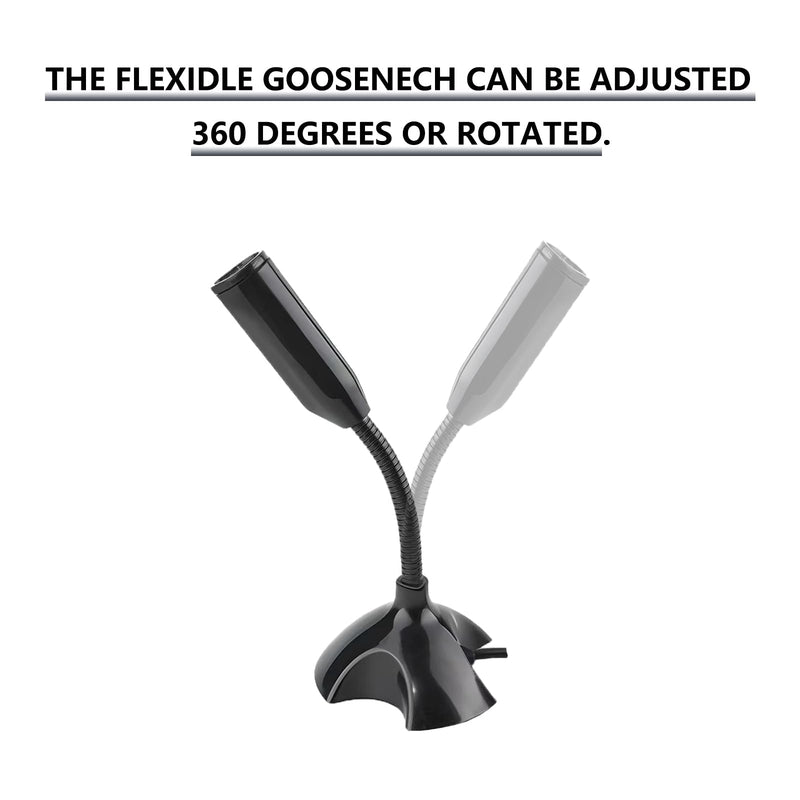 USB microphone，Adjustable gooseneck mini for laptop/desktop computers microphone for pc，Plug and play, driver-free USB condenser microphone，Recordings, games, streaming, podcasts. (USB)