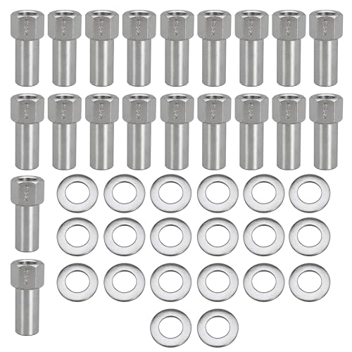 7/16"-20 Wheel Lug Nut for Cragar for SST Mag with Center Washer Open Ended, 13/16” Hex 2.01” Total Length (20Set) 20Set