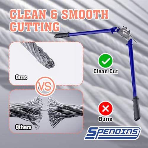 18" Wire Rope Cutter, Hardened Cable Cutter Cuts Up to 5/16" 18 INCH