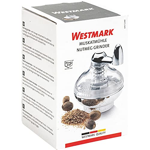 Westmark Nutmeg Grinder, With Storage Area, Plastic/Stainless Steel, Silver/Transparent, 69572260 Mill