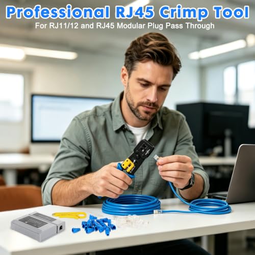 RJ45 Crimp Tool Kit Pass Through Ethernet Crimping Tool Kit(Tool Set 206) Tool Set 206