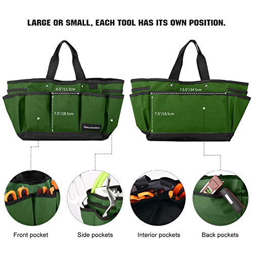 Housolution Gardening Tote Bag with 8PCS Garden Tools Set