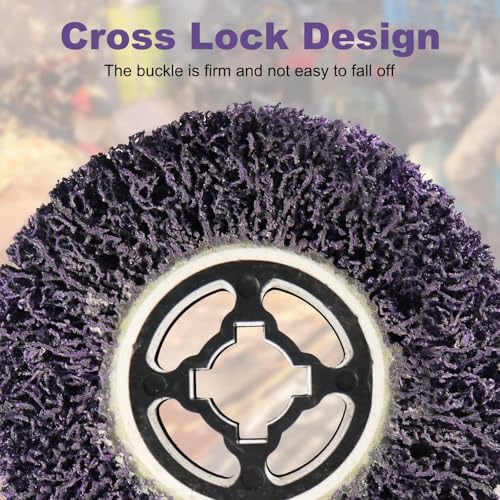 Rocaris 3PCS 36 Grit Abrasive Drawing Wheel Drum, 4.5"×4", Purple 3