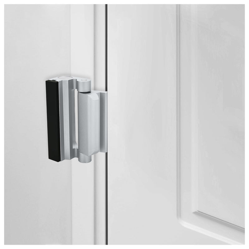 "HardwareX Supply Door Reinforcement Lock, Privacy Door Latch Harden Construction 3"" Stop Childproof, Satin Nickel (2 Pack)" 2 Pack