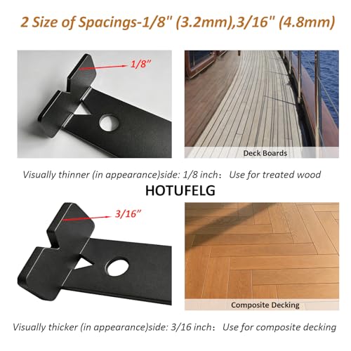 2in1 Deck Spacer Tool with Dual Spacing Sides for 5-1/2" Deck Planks, 3 Pcs