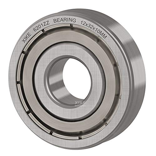 XiKe 10 Pack 6201ZZ Ball Bearings 12x32x10mm Double Shielded 6201ZZ | 12x32x10mm