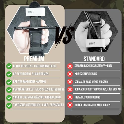 2x Tourniquet Tactical Military Military Survival Kit CAT Combat Application First Aid Emergency Equipment Emergency TQ Outdoor Set Rescue