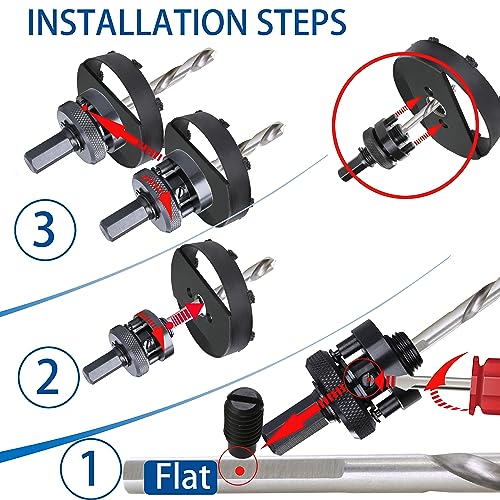 4-3/8 6-3/8” Carbide Grit Hole Saw Cutter for 4 6” Recessed Light Segmented Cutting Edge 4X Faster Than Bi-Metal Hole Saw Cutting Drywall Ceiling Tile Wood Plaster MDF Drywall 4-3/8"&6-3/8"