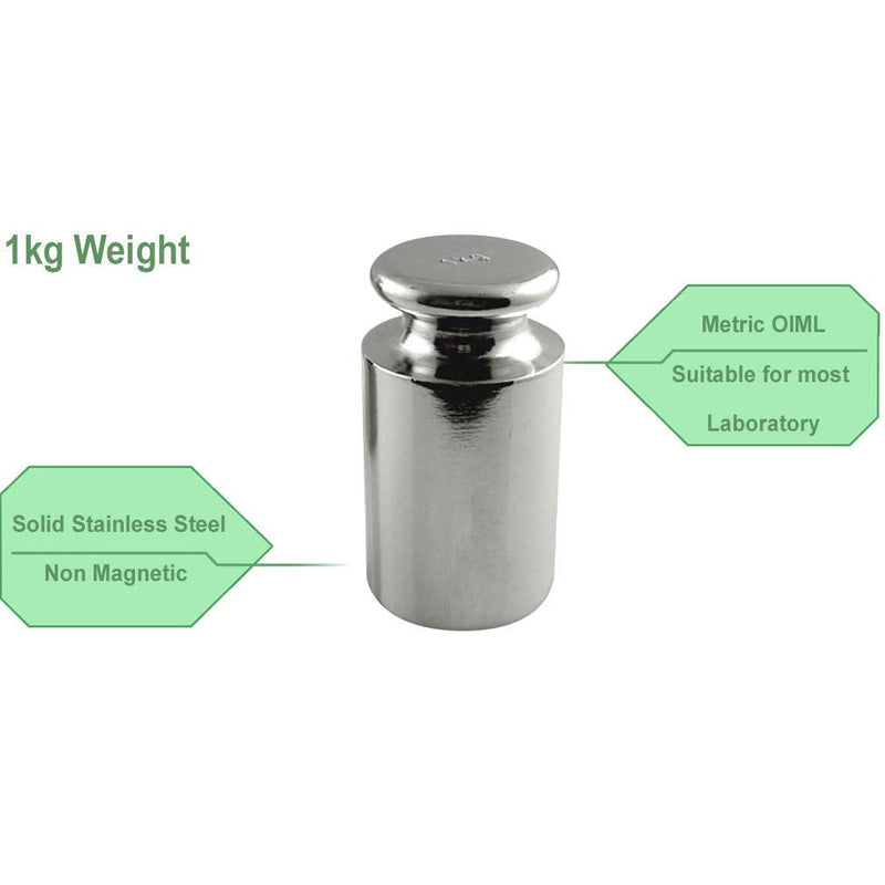 American Weigh Scales Calibration Weight for AWS Digital Scale, Chrome Plated, Carbon Steel, Chrome Finish, 1000G (1KGWGT) 1 KG