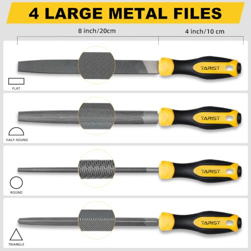 TARIST 27PCS Metal File Set, Include Steel file/Small file/Sandpaper/Brush