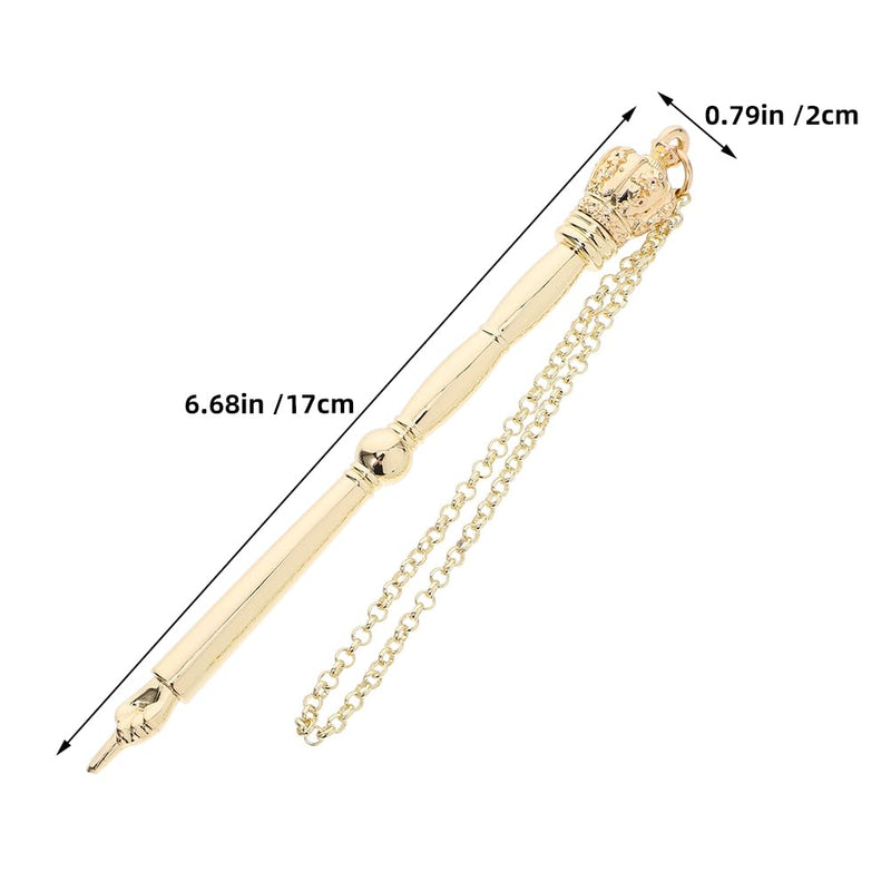 LUOZZY 2pcs Jewish Bible Reading Pointer Tool Elegant Metal Finger Torah for Mitzvah Wedding 17cm Gold Crown Head