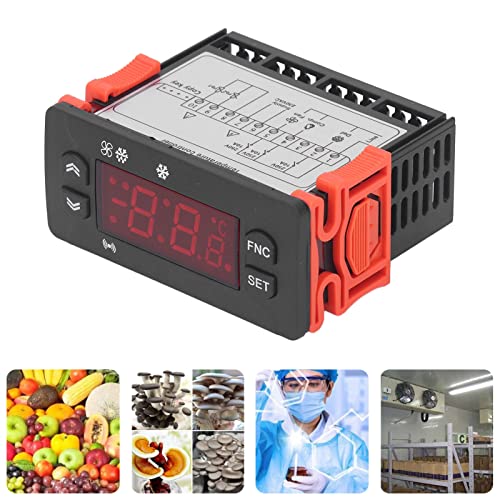 Digital Temperature Controller, Microcomputer Temperature Controller, Fahrenheit Celsius, Switchable Cooling Controller for Refrigerator, 230VAC