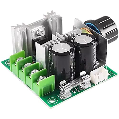12V-40V 10A PWM DC Speed Controller Motor Speed Controller Module with Reverse Polarity Protection, high Current Protection 12V-40V 10A PWM DC Motor x1