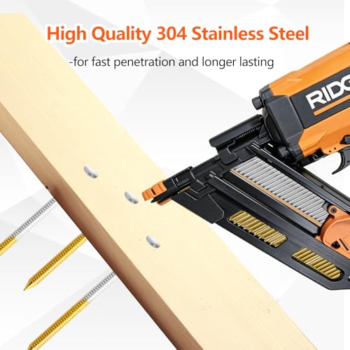 SS304 30-34 Degree Framing Nails 3.0" x .12" Ring Shank 320 PCS 3.0" x .12" 320 pcs