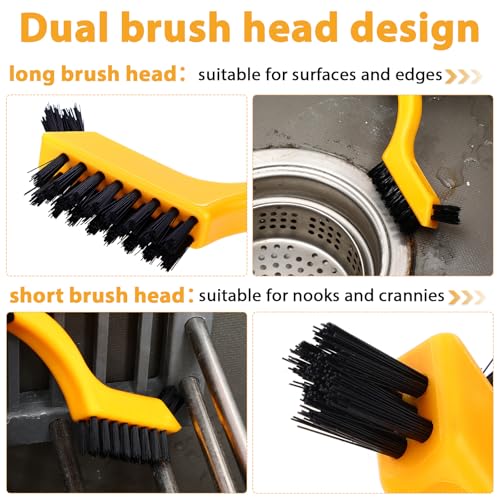 Reallnaive 50 Pcs Nylon Cleaning Brushes Bulk 7 Inch Yellow