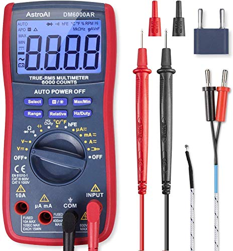 AstroAI Digital Multimeter Volt Meter 4000 Count and 6000 Count Bundle