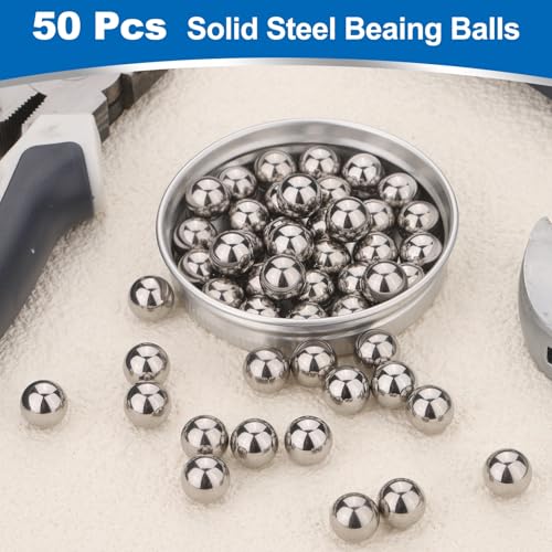 sourcing map 50Pcs 8mm Bearing Balls,440C Stainless Steel,Mirror Polished 50