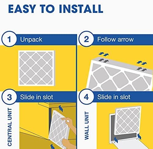 Aerostar Air Filter 16x25x1 MERV 11 AC Filter, HVAC, Furnace Filter, 6 Pack MERV 11 Advanced