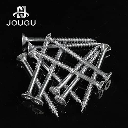 Wood Screws #6 × 1-1/2 inch Torx Star Drive Deck Screws Flat Head M3.5 × 40 Countersunk T10 Self Tapping Thread Cut 3LB Carbon Steel Galvanized (830PCS,Big Box) #6×1-1/2(M3.5×40) big box