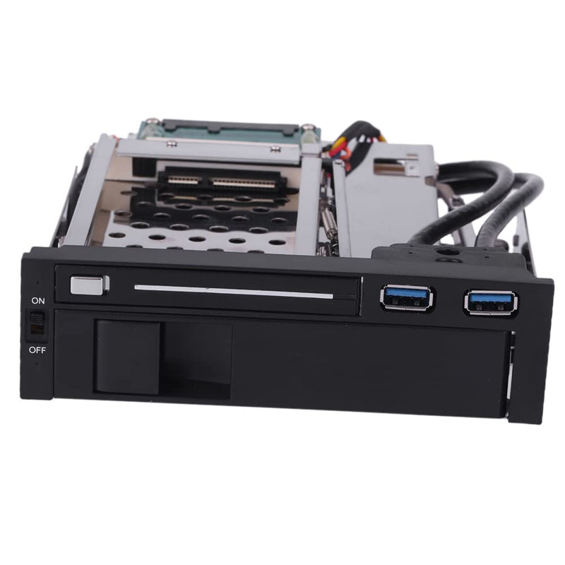 Dual Bay 3.5" + 2.5" Inch SATA III Hard Drive HDD & SSD Tray Caddy Internal Mobile Rack Enclosure Docking Station with USB 3.0 Port Hot Swap