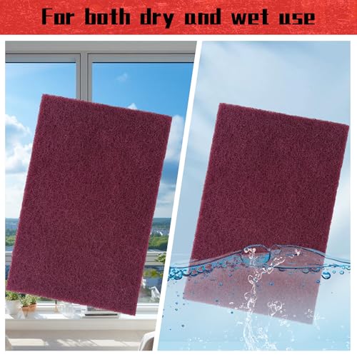 Premium 5" x15' Maroon Scuff Pads 7447Multi-Purpose Surface Preparation Pad forCar Auto Body, Woodworking, Paint PrimerPrep, Scuffing, Sanding & Scouring 5 Inches*15 Feet