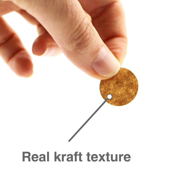 ChromaLabel 1 Inch Kraft Dot Stickers, Permanent Sticker Labels Kraft Dots, Ideal Sticky Dots for Arts and Crafts - 1000 per Dispenser Box 1" Pack of 1