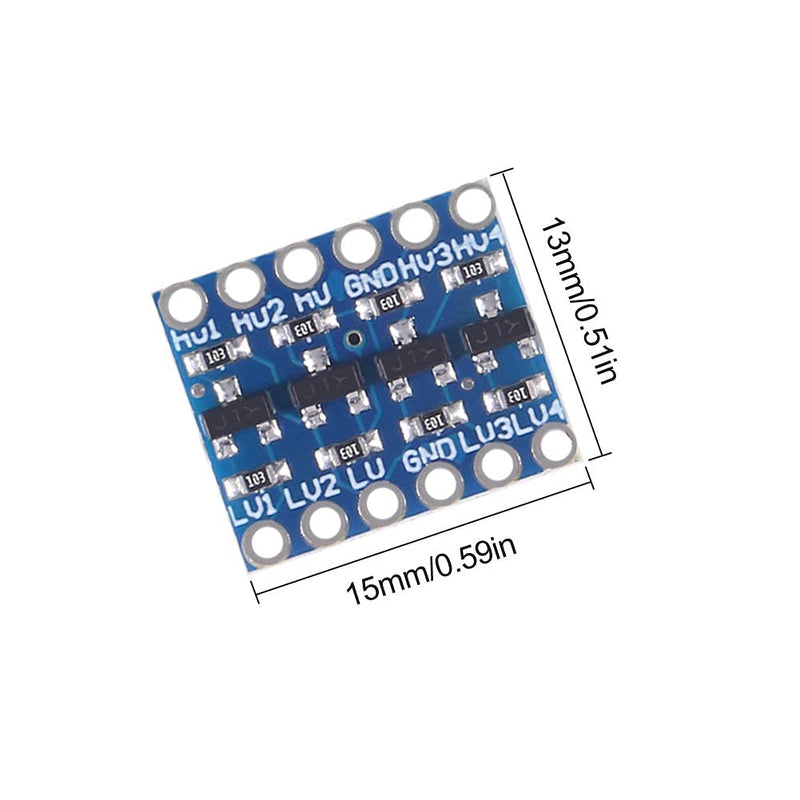 RUNCCI-YUN 15x 4-Channel Level Converter Logic Level Converter Shifter 4 Channel Level Converter I2C IIC Bidirectional 5 V ~ 3.3 V for Arduino Raspberry Pi Microcontroller