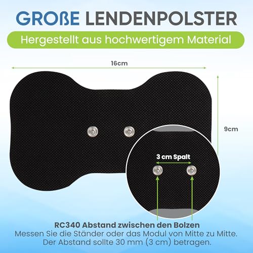 Med-Fit Butterfly Wireless TENS Self Adhesive Electrode - Versatile, Durable and Hassle-Free Pain Relief (Black, Butterfly 3-Pack) Butterfly 3 Pack Black