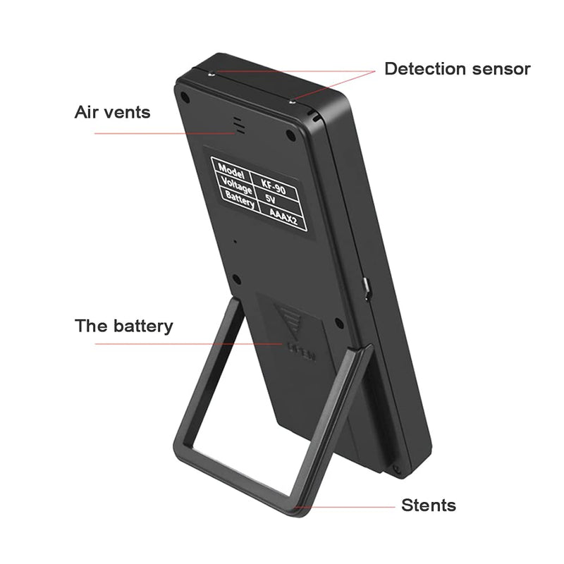 Portable Digital UV Radiation Detector, LCD UVI Meter, Radiometer Tester for Detecting Outdoor Sunlight, 2 x AAA Battery Operated, Suitable for Indoor Lamps in the Home Office