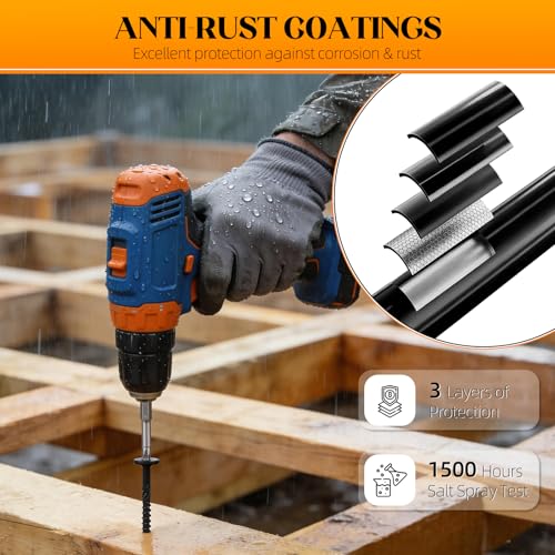 Kryonix Wood Structural Lag Screws #14 x 8 Inch 50-PCS #14 x 8"