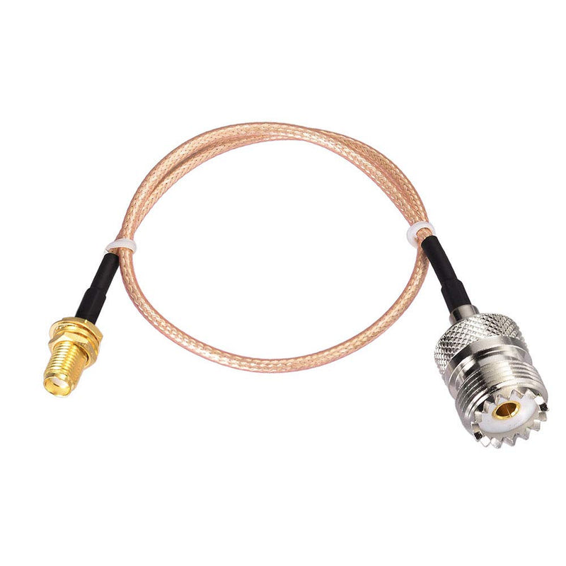 Superbat Coax UHF Female SO-239 to SMA Female Adapter Extension Cable RG316 12" for Baofeng CB Radio Handheld Walkie Talkie 2pcs 30cm/12" sma female to so239